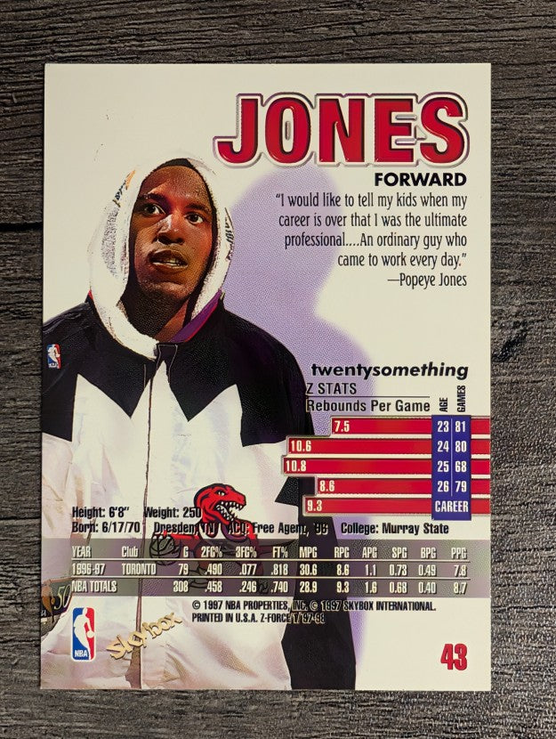 1997-98 Z-Force #43 Popeye Jones