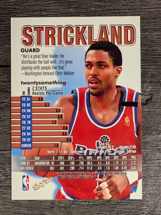 1997-98 Z-Force #47 Rod Strickland