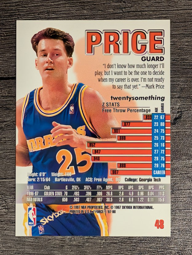 1997-98 Z-Force #48 Mark Price
