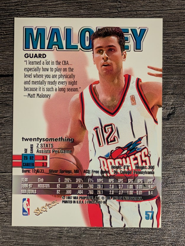 1997-98 Z-Force #57 Matt Maloney