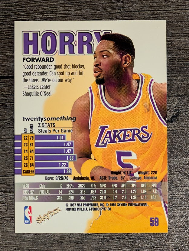 1997-98 Z-Force #59 Robert Horry