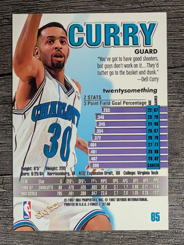 1997-98 Z-Force #65 Dell Curry