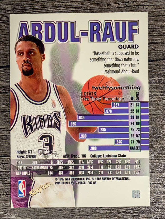 1997-98 Z-Force #68 Mahmoud Abdul-Rauf