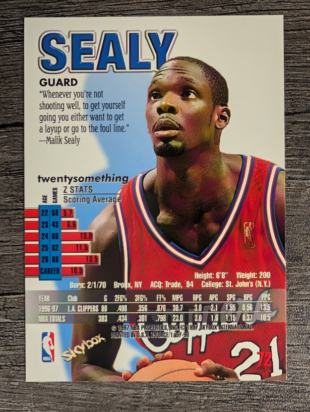 1997-98 Z-Force #72 Malik Sealy