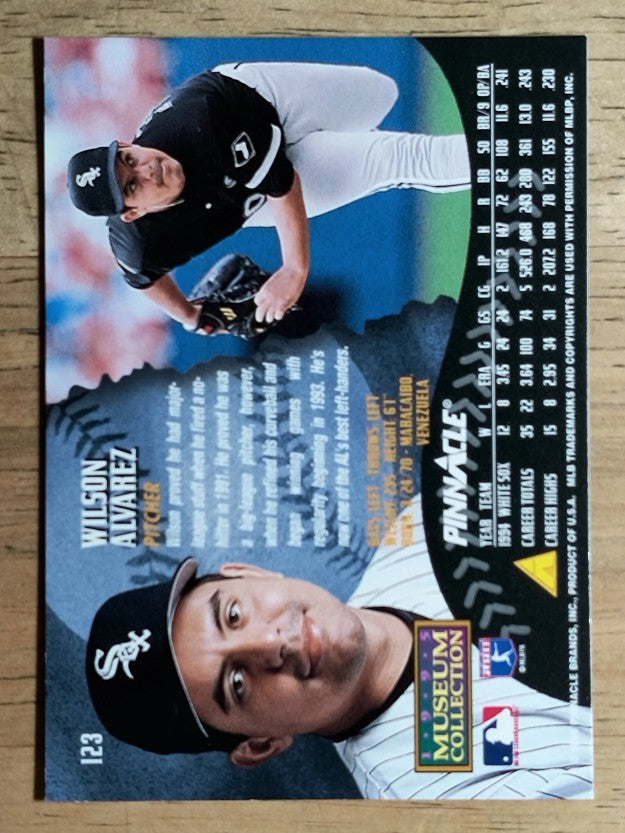 1995 Pinnacle Museum Collection #123 Wilson Alvarez