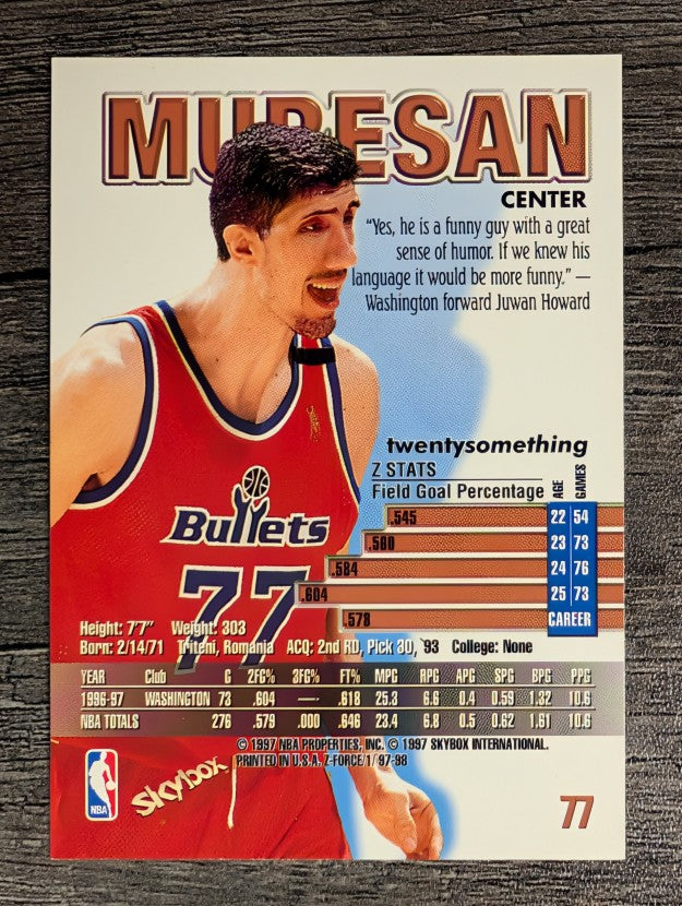 1997-98 Z-Force #77 Gheorghe Muresan