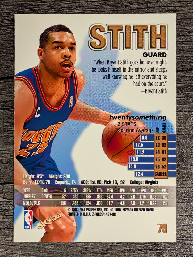 1997-98 Z-Force #79 Bryant Stith