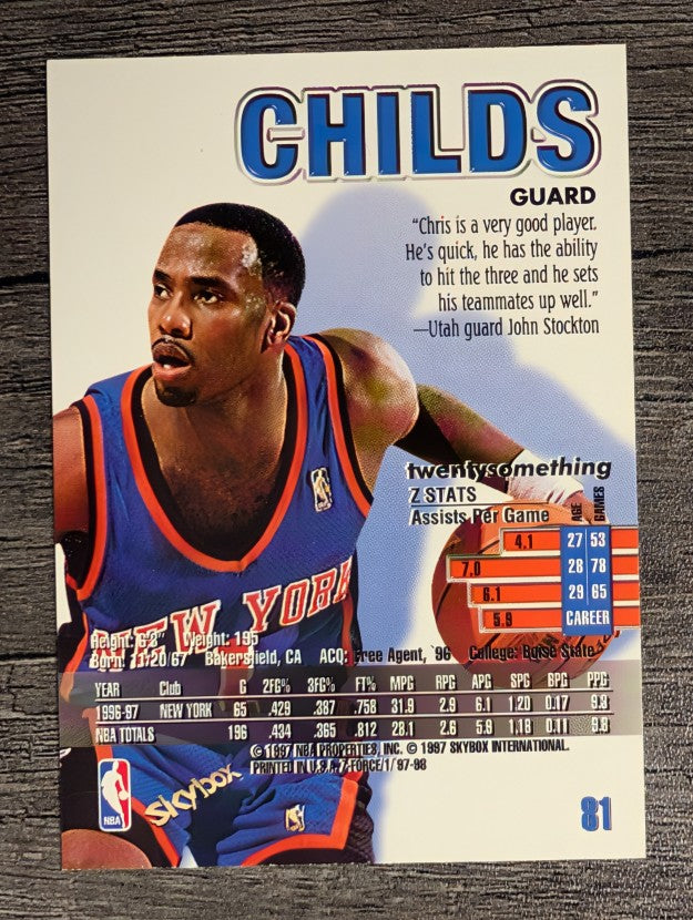 1997-98 Z-Force #81 Chris Childs