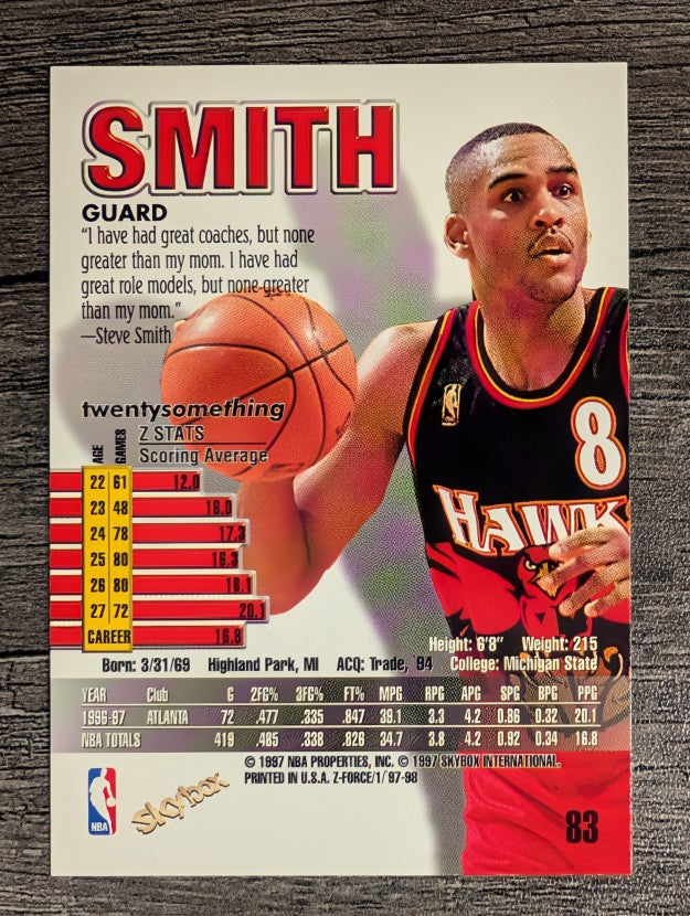 1997-98 Z-Force #83 Steve Smith