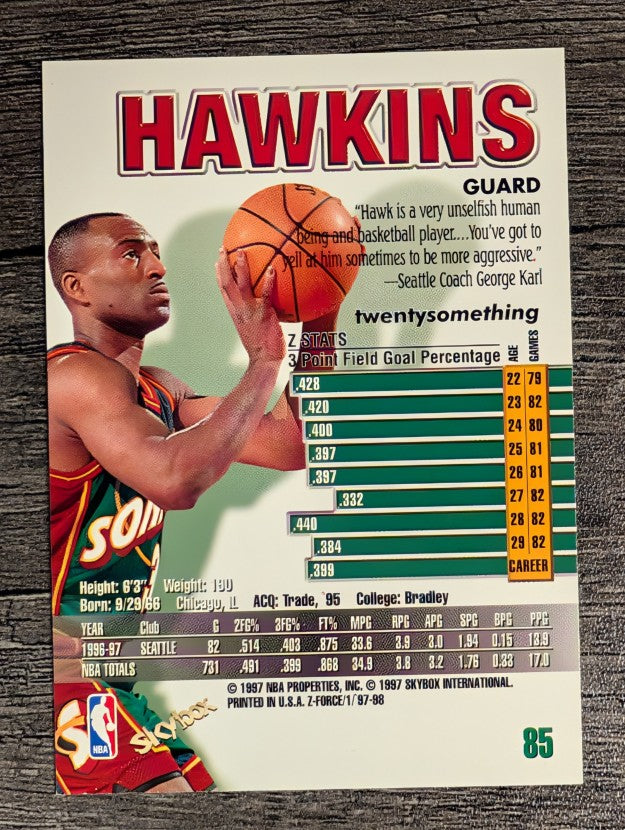 1997-98 Z-Force #85 Hersey Hawkins