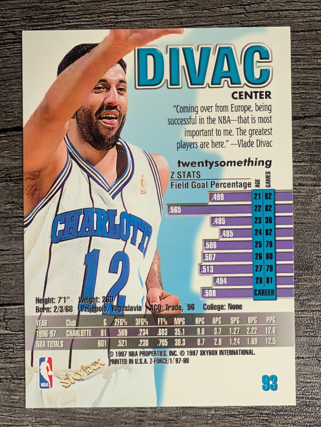 1997-98 Z-Force #93 Vlade Divac