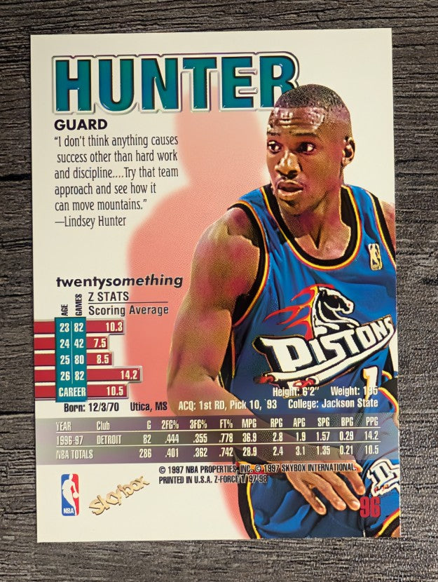 1997-98 Z-Force #96 Lindsey Hunter