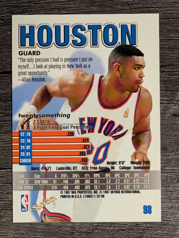 1997-98 Z-Force #98 Allan Houston
