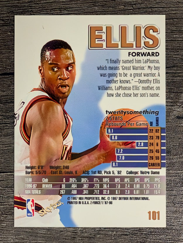 1997-98 Z-Force #101 LaPhonso Ellis