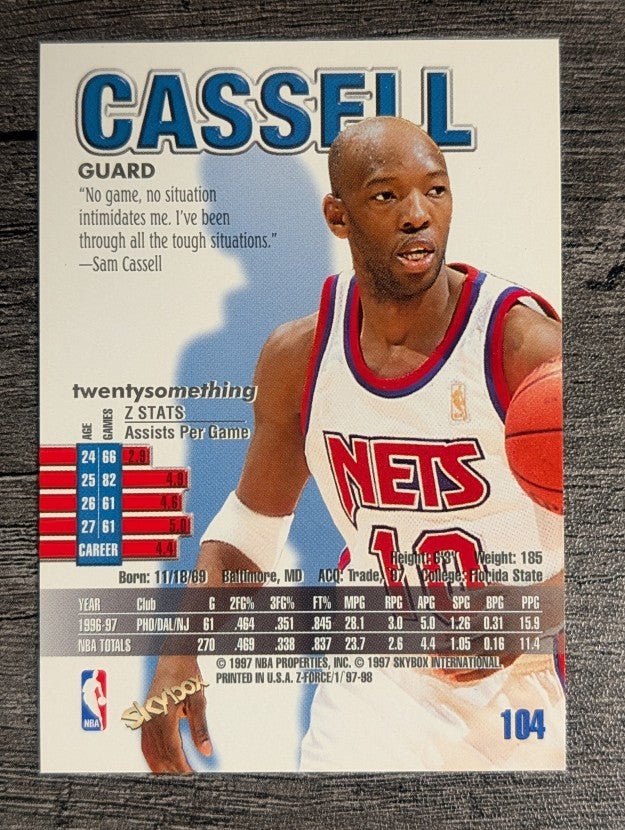 1997-98 Z-Force #104 Sam Cassell