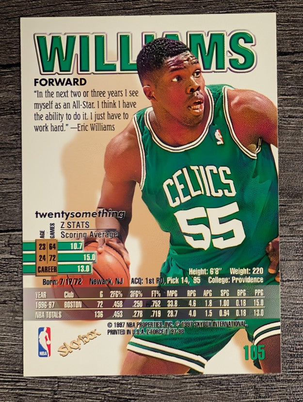 1997-98 Z-Force #105 Eric Williams