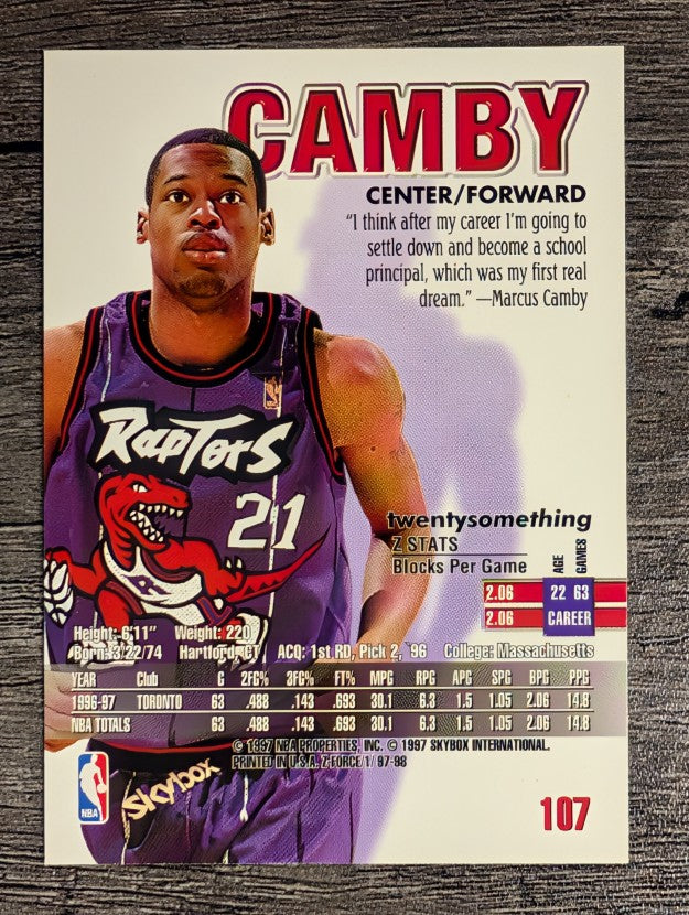 1997-98 Z-Force #107 Marcus Camby