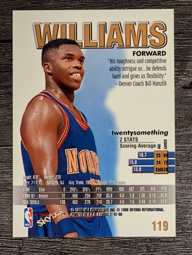 1997-98 Z-Force #119 Eric Williams