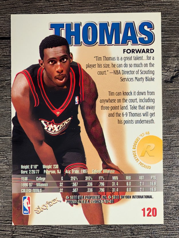 1997-98 Z-Force #120 Tim Thomas RC