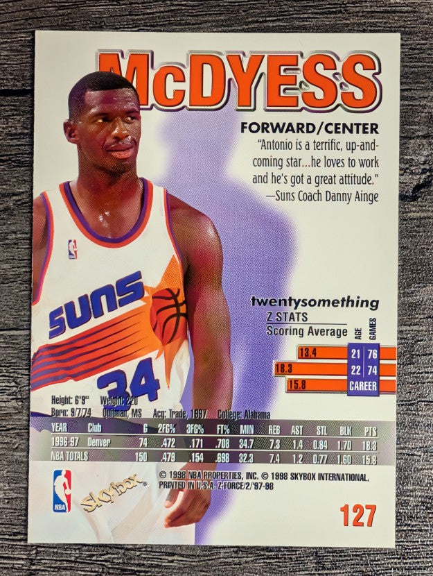 1997-98 Z-Force #127 Antonio McDyess