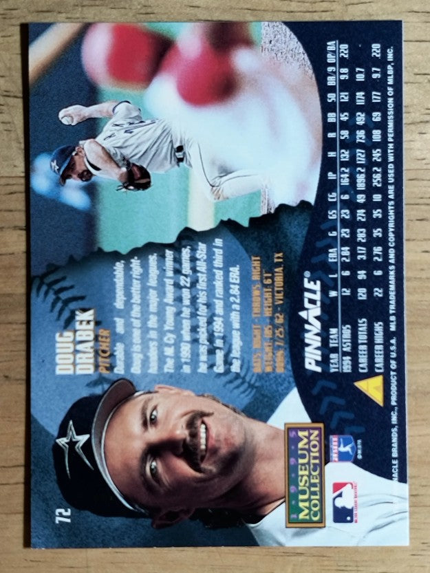 1995 Pinnacle Museum Collection #72 Doug Drabek