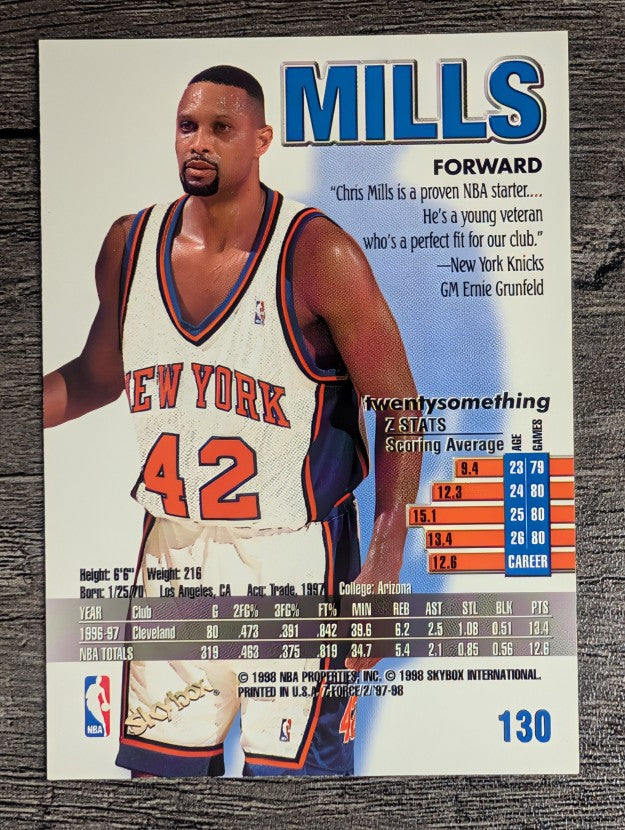 1997-98 Z-Force #130 Chris Mills