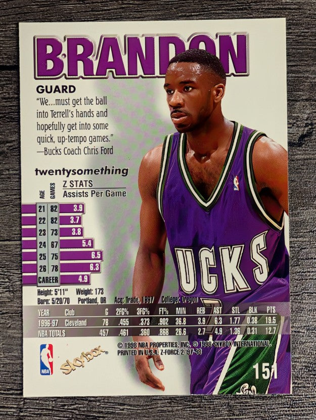 1997-98 Z-Force #151 Terrell Brandon