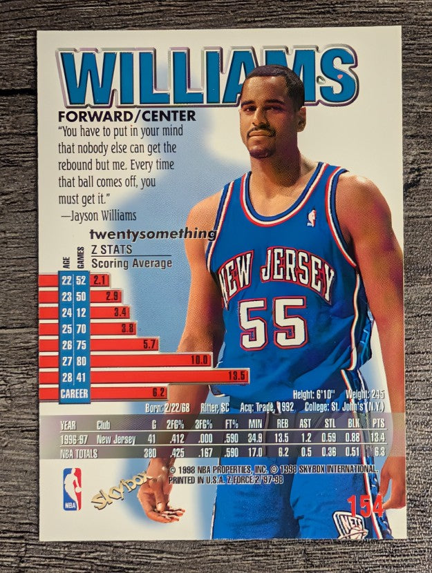 1997-98 Z-Force #154 Jayson Williams
