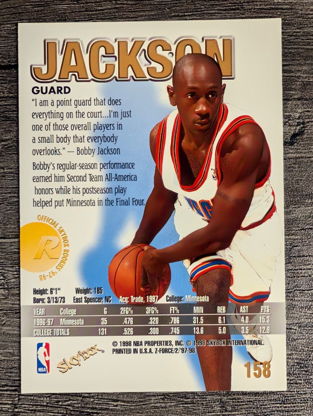1997-98 Z-Force #158 Bobby Jackson RC