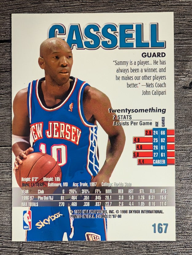 1997-98 Z-Force #167 Sam Cassell