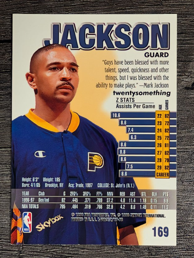 1997-98 Z-Force #169 Mark Jackson
