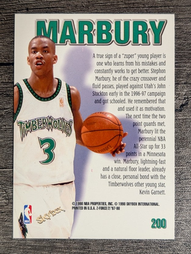 1997-98 Z-Force #200 Stephon Marbury ZUP