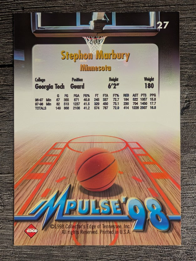 1998 Collector's Edge Impulse #27 Stephon Marbury