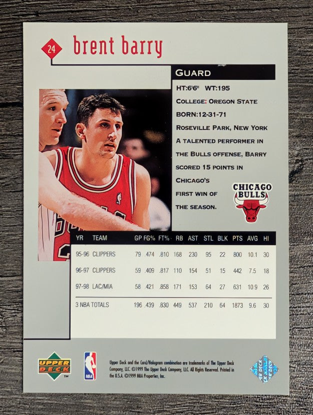 1998-99 Black Diamond #24 Brent Barry