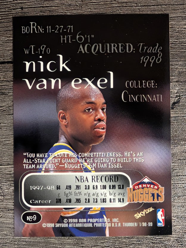 1998-99 SkyBox Thunder #9 Nick Van Exel