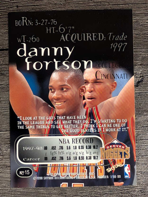 1998-99 SkyBox Thunder #15 Danny Fortson