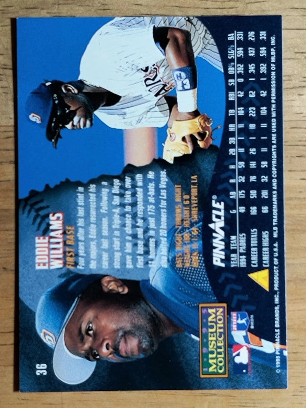 1995 Pinnacle Museum Collection #36 Eddie Williams