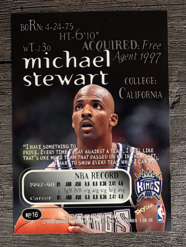 1998-99 SkyBox Thunder #16 Michael Stewart