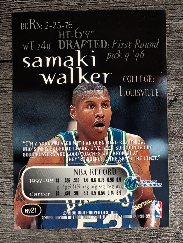 1998-99 SkyBox Thunder #21 Samaki Walker
