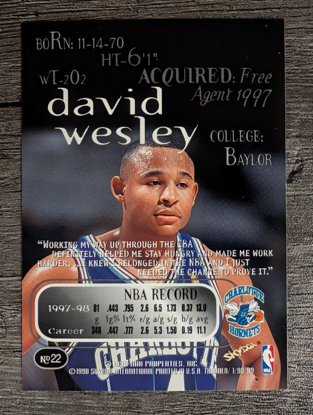 1998-99 SkyBox Thunder #22 David Wesley