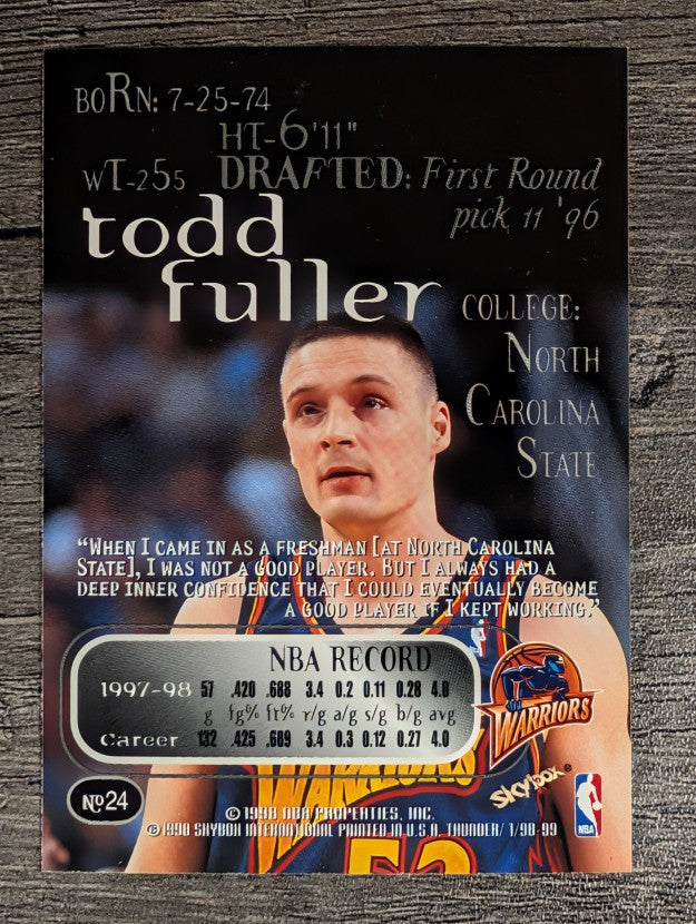 1998-99 SkyBox Thunder #24 Todd Fuller