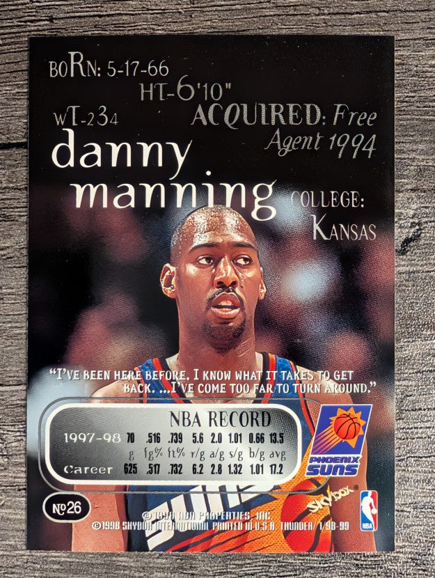 1998-99 SkyBox Thunder #26 Danny Manning