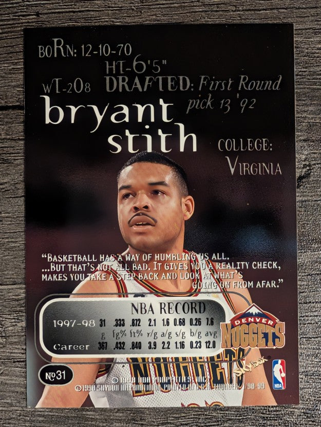 1998-99 SkyBox Thunder #31 Bryant Stith