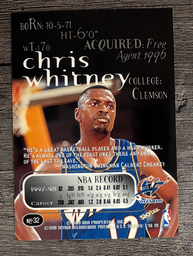 1998-99 SkyBox Thunder #32 Chris Whitney