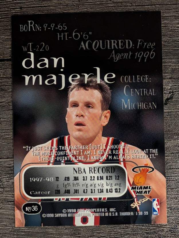 1998-99 SkyBox Thunder #36 Dan Majerle