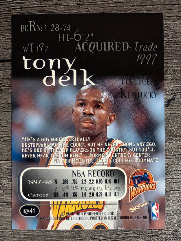 1998-99 SkyBox Thunder #41 Tony Delk