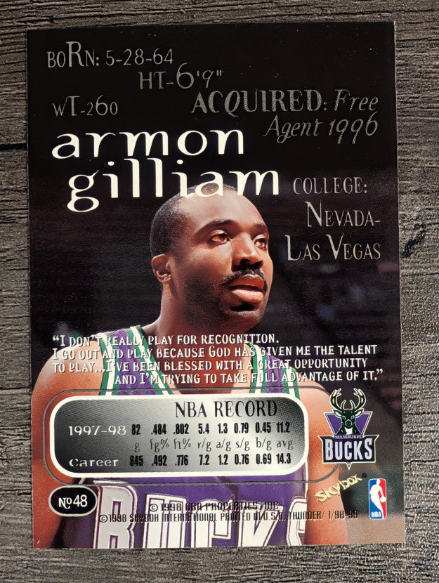 1998-99 SkyBox Thunder #48 Armon Gilliam