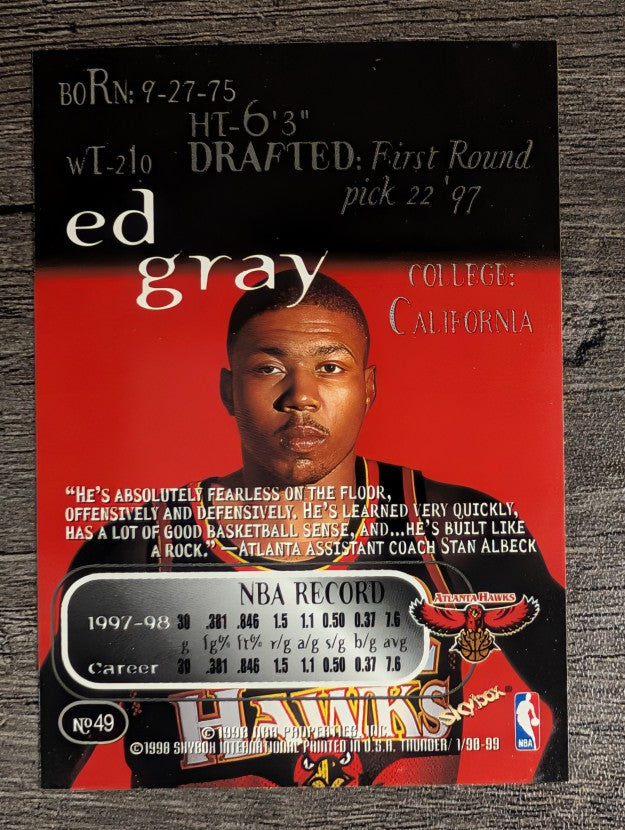 1998-99 SkyBox Thunder #49 Ed Gray