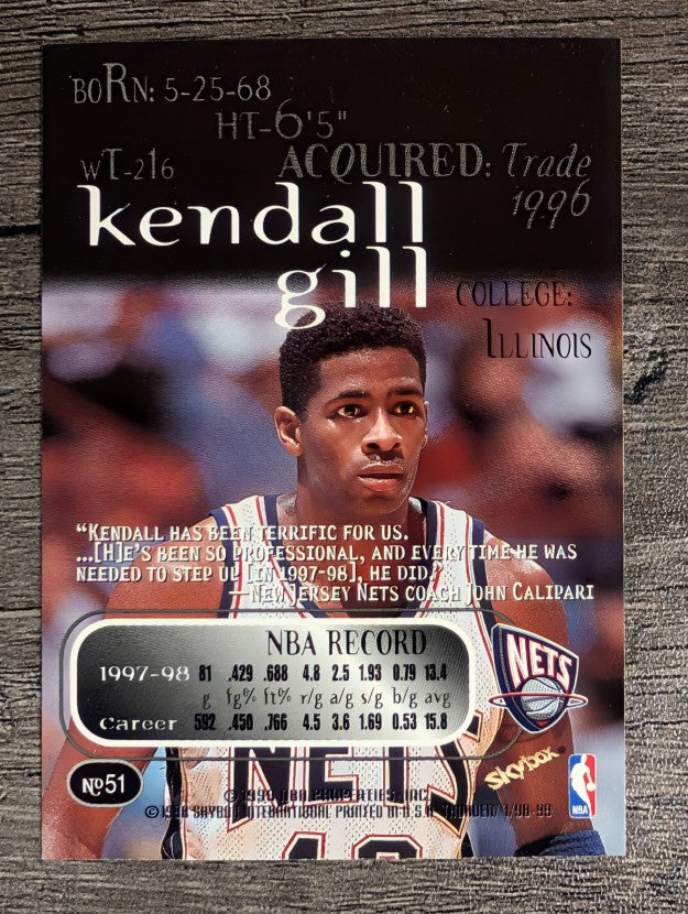 1998-99 SkyBox Thunder #51 Kendall Gill