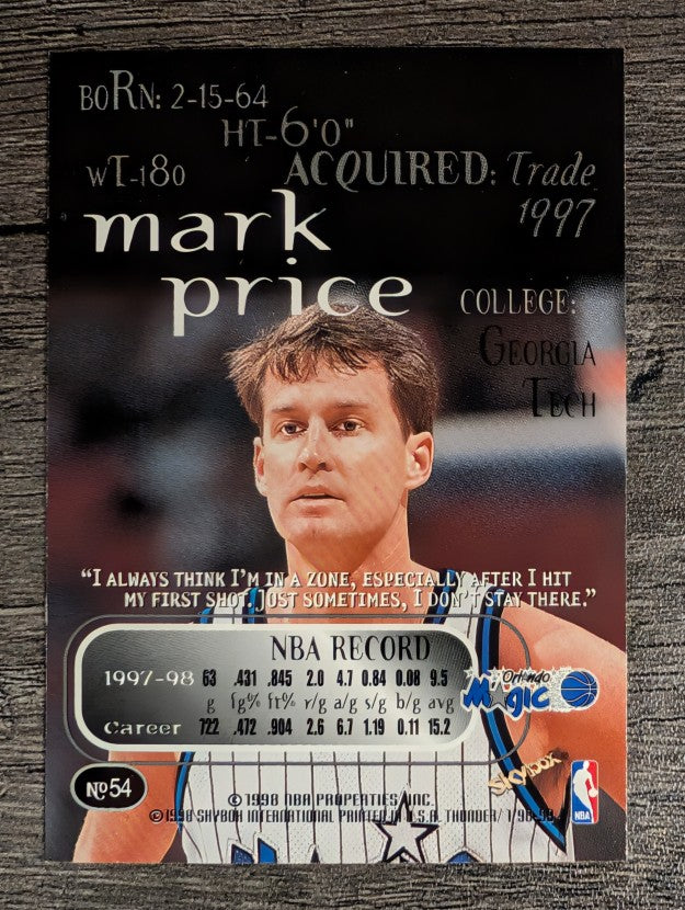 1998-99 SkyBox Thunder #54 Mark Price